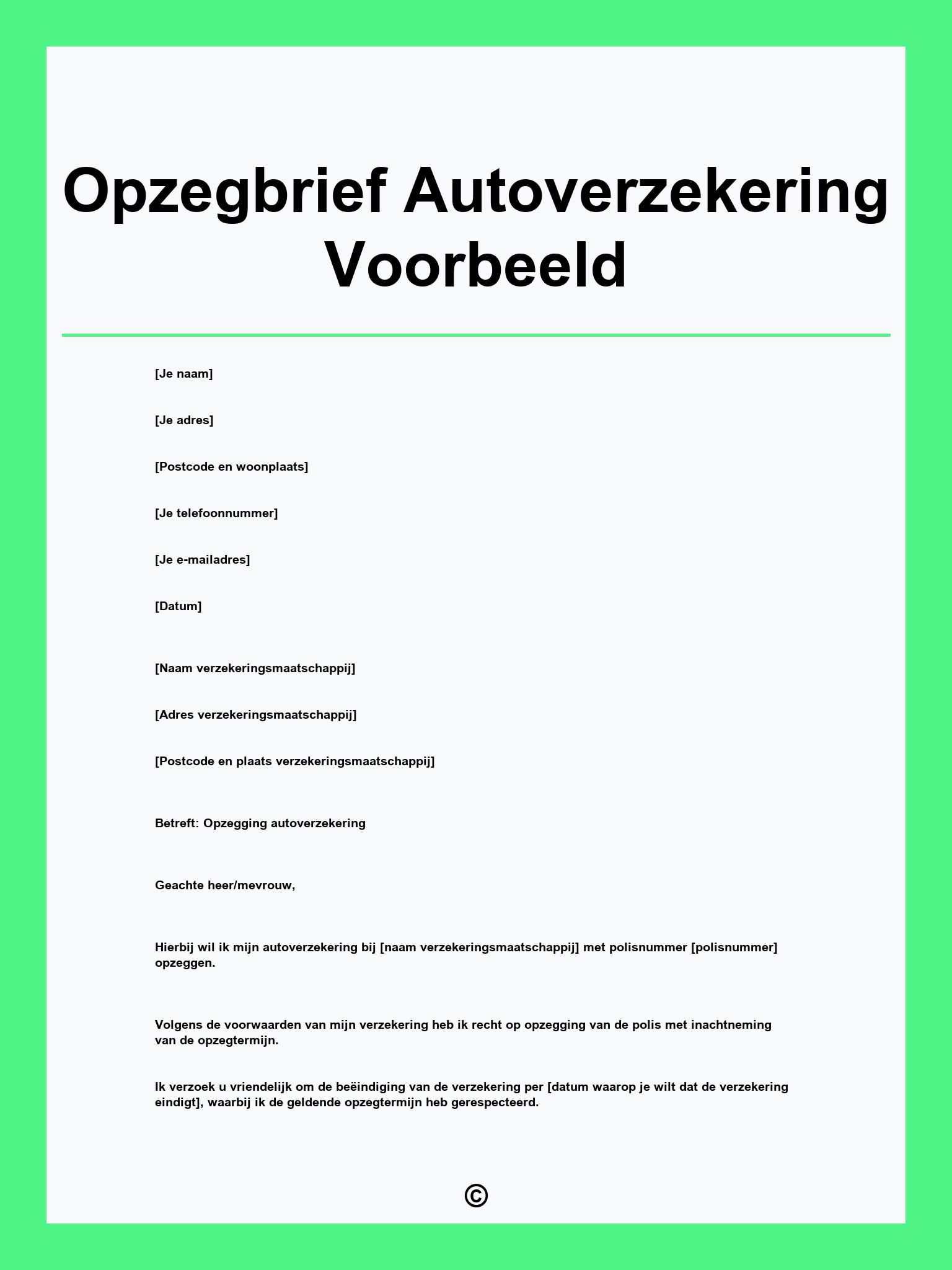 autoverzekering opzeggen na verkoop auto